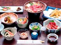 Dinner of Japanese food
